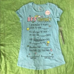 Justice BFF Signature Shirt Size 14
